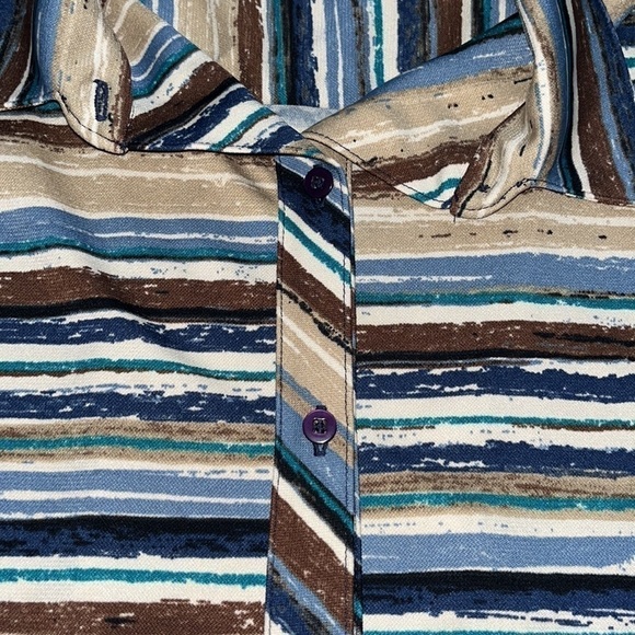 Bechamel women’s striped button down shirt with stretch Size Large - Picture 5 of 7